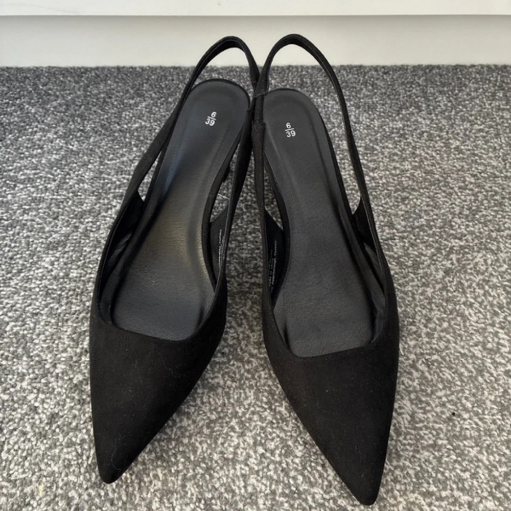 Elegant Black Slingback Heels